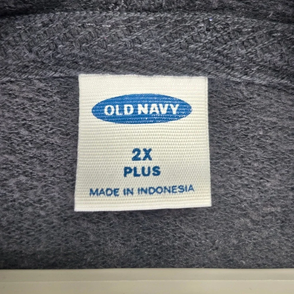 Old Navy Easy Vintage Hoodie Black Tonal Tie Dye Sweatshirt 2X Plus Pocket Comfy - Picture 3 of 10
